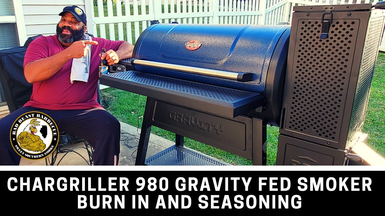 Char-griller 980 Gravity Fed Smoker - Review, Burn-in and Initial Seasoning