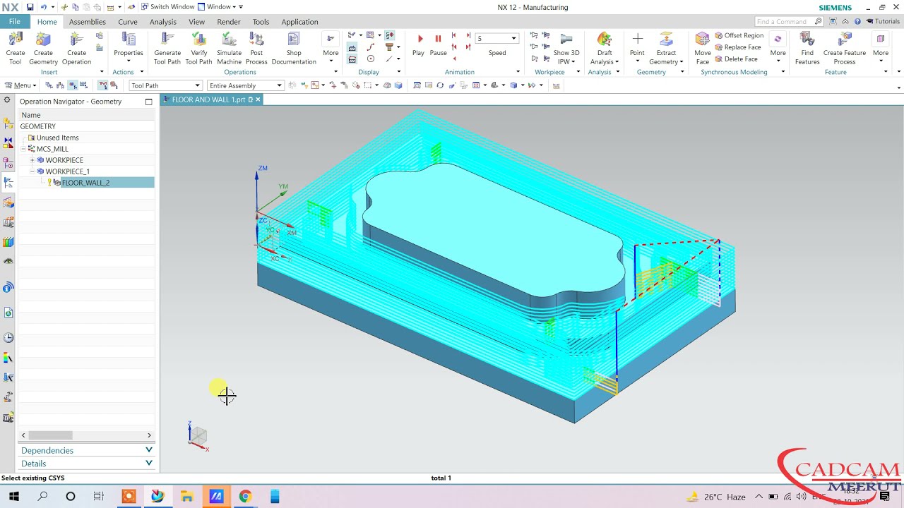 #NX CAM #FLOOR & WALL