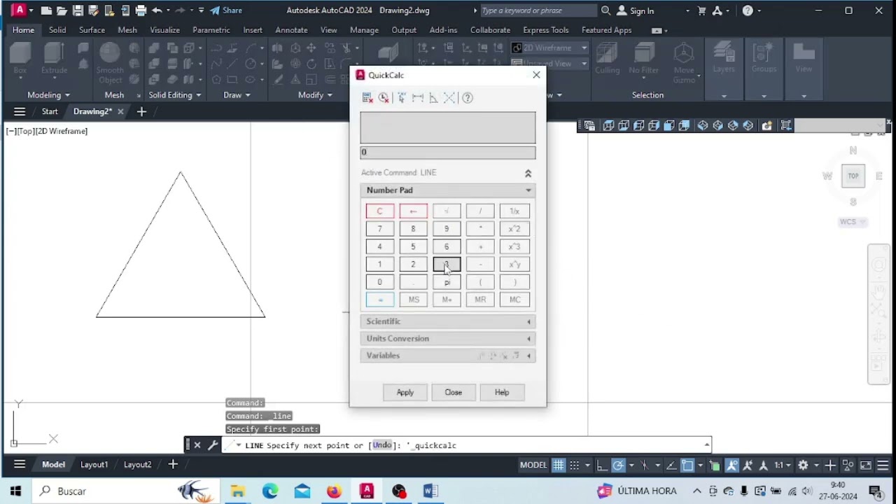 como dibujar un triángulo equilátero en AutoCAD (dos métodos diferentes)