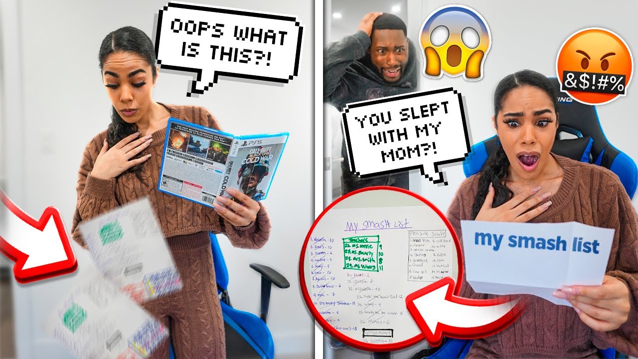 My Girlfriend Found My SMASH LIST & Her Mom Is On It! *SHE GOES CRAZY*