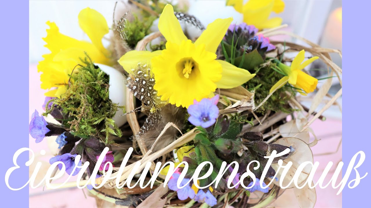 DIY-OSTERDEKO: EIERBLUMENSTRAUSS NATUR PUR - OSTERSTRAUSS