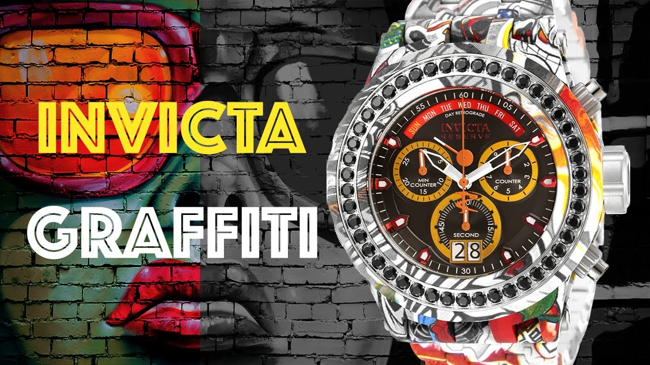 Invicta 32252 Subaqua Reserve 52 mm. Graffiti HydroPlated 500 MT Swiss