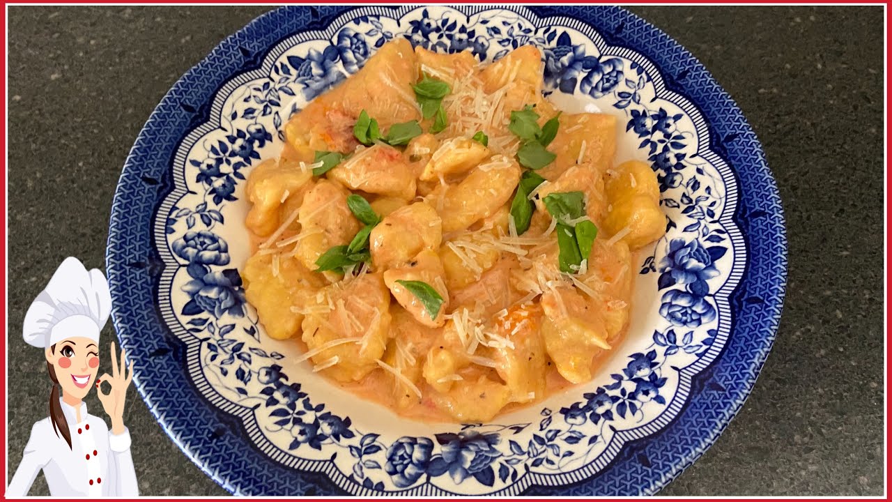 ÑOQUIS DE CALABAZA CON SALSA ROSA🍝✅PUMPKIN GNOCCHI WITH PINK SAUCE🍝✅
