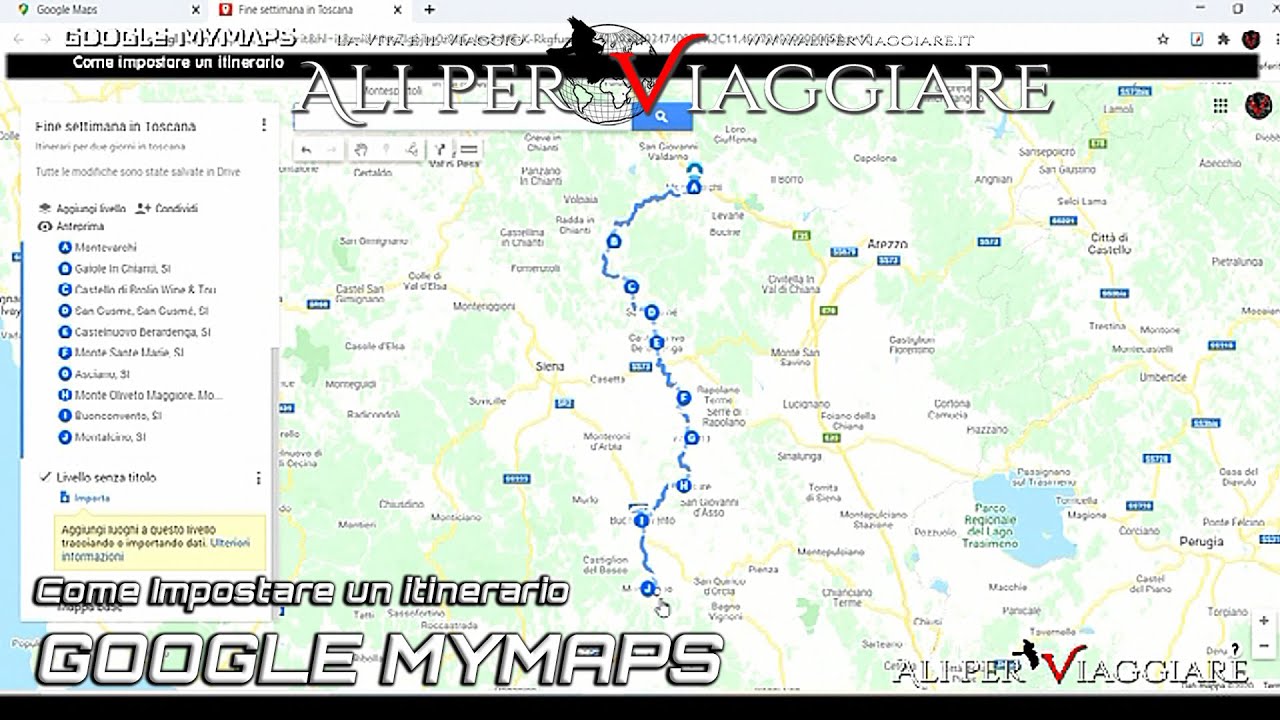 GOOGLE MYMAPS - Come impostare un itinerario