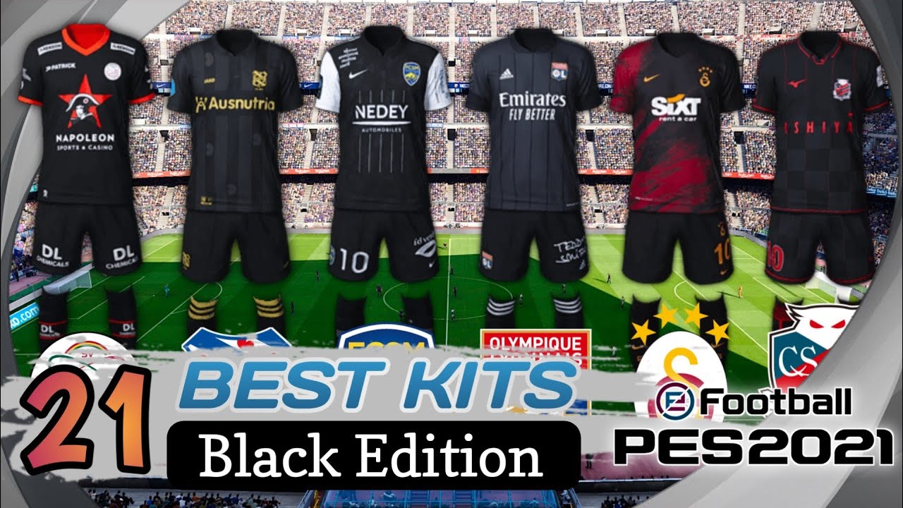 21 BEST BLACK KITS PES 2021 MOBILE