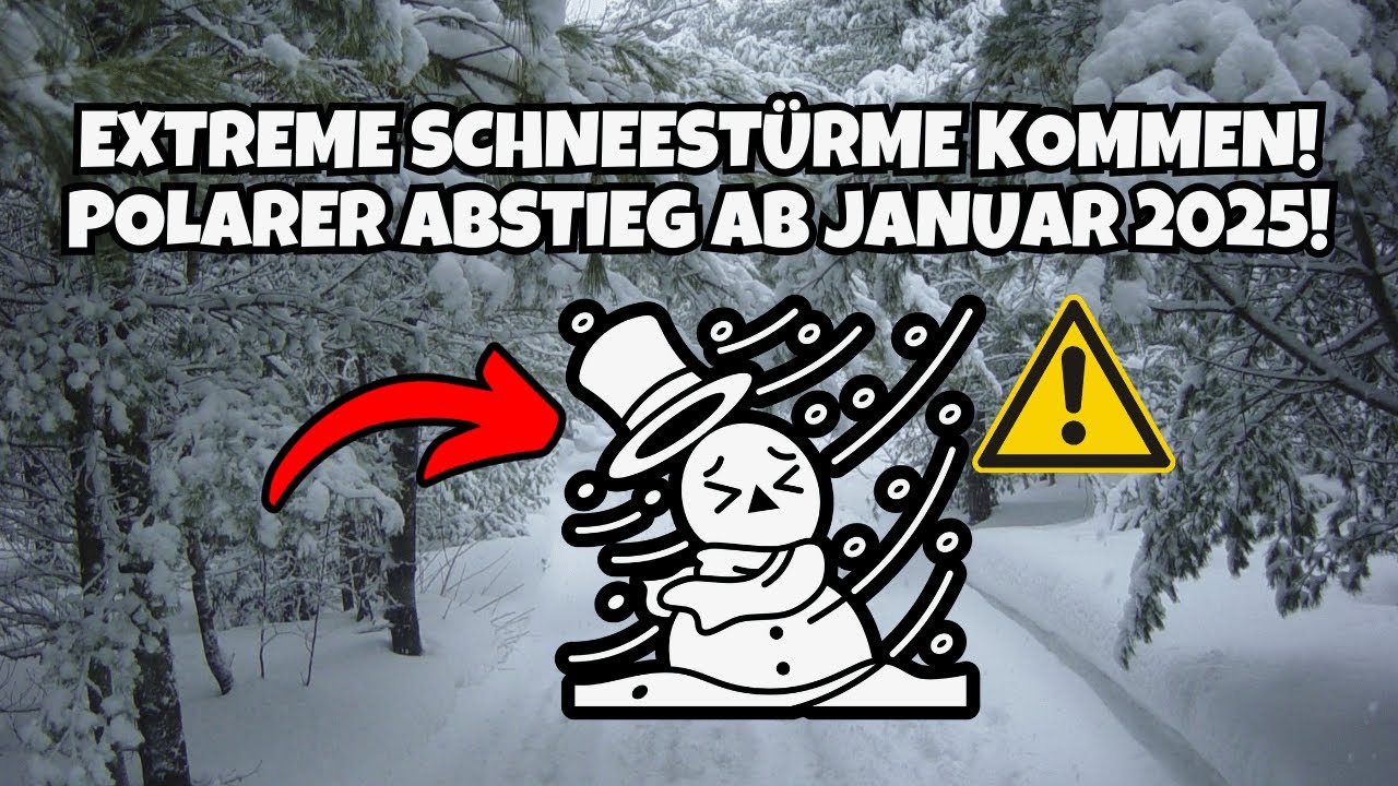 Dringende Wetterwarnung: M&auml;chtiger Schneesturm Anfang Januar 2025 durch polaren Kaltlufteinbruch!
