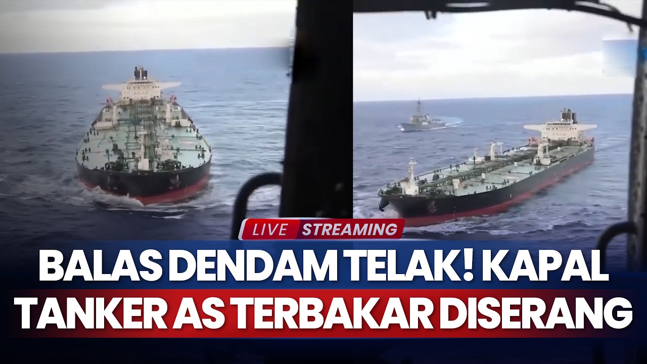 Balas Dendam Telak! Detik-detik Kapal Tanker AS Terbakar Diserang Iran