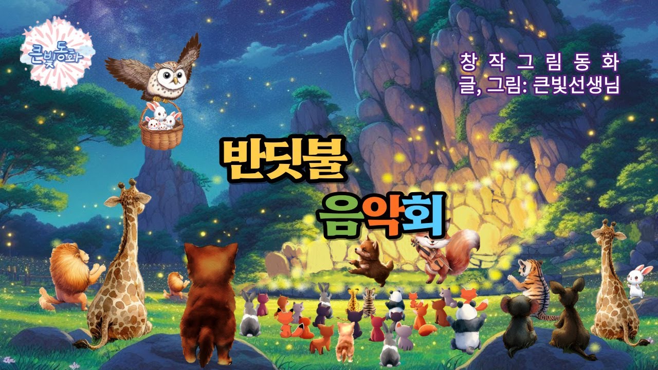 그림동화 : 반딧불음악회 🎻 큰빛쌤창작동화 | 낮잠동화 | 잠자리동화 | 귀가동화 | 인성교육동화 | 가족동화 | 동물관련동화 | 발표회관련동화 | 상상력동화 | 여름관련동화