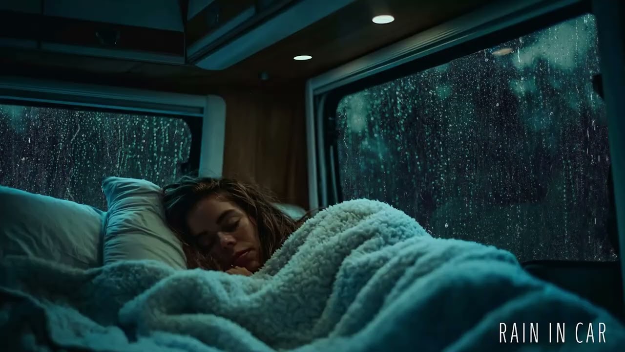 ⚡️ Rain and Thunder Sound On Window Car for Sleeping, Insomnia, Relaxation, Meditation, Focus, Yoga