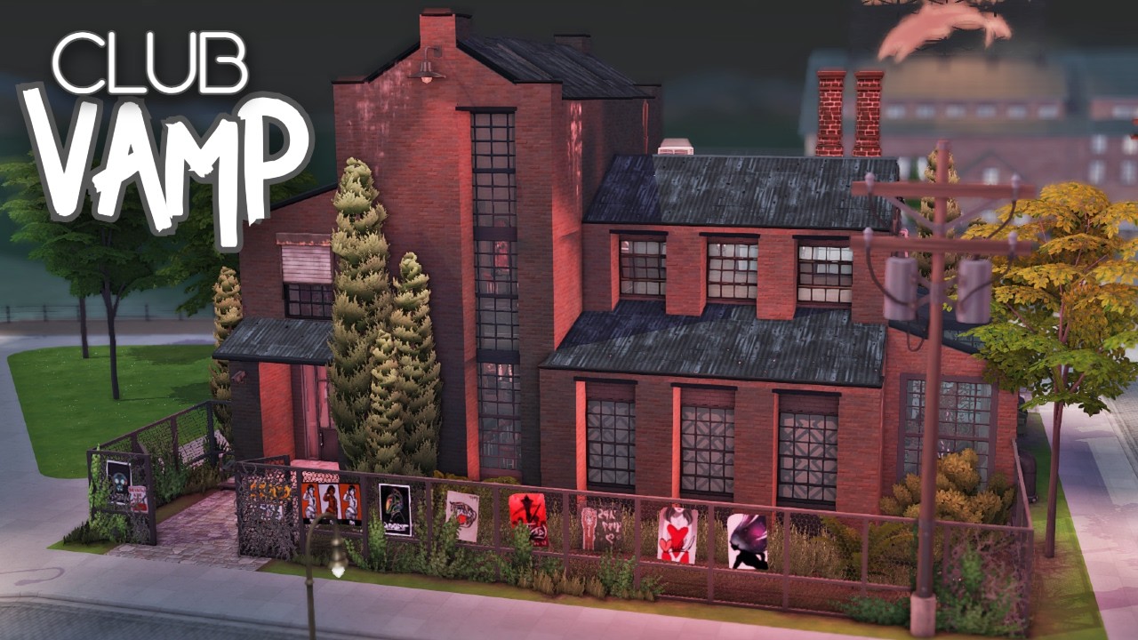 Factory Conversion: Club Vamp Cinematic Walkthrough (No Talking) | No CC | The Sims 4