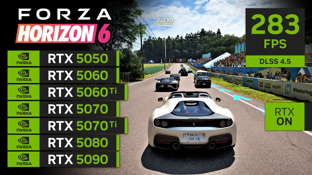 Forza Horizon 6 | RTX 5050, 5060, 5060 Ti, 5070, 5070 Ti, 5080, 5090