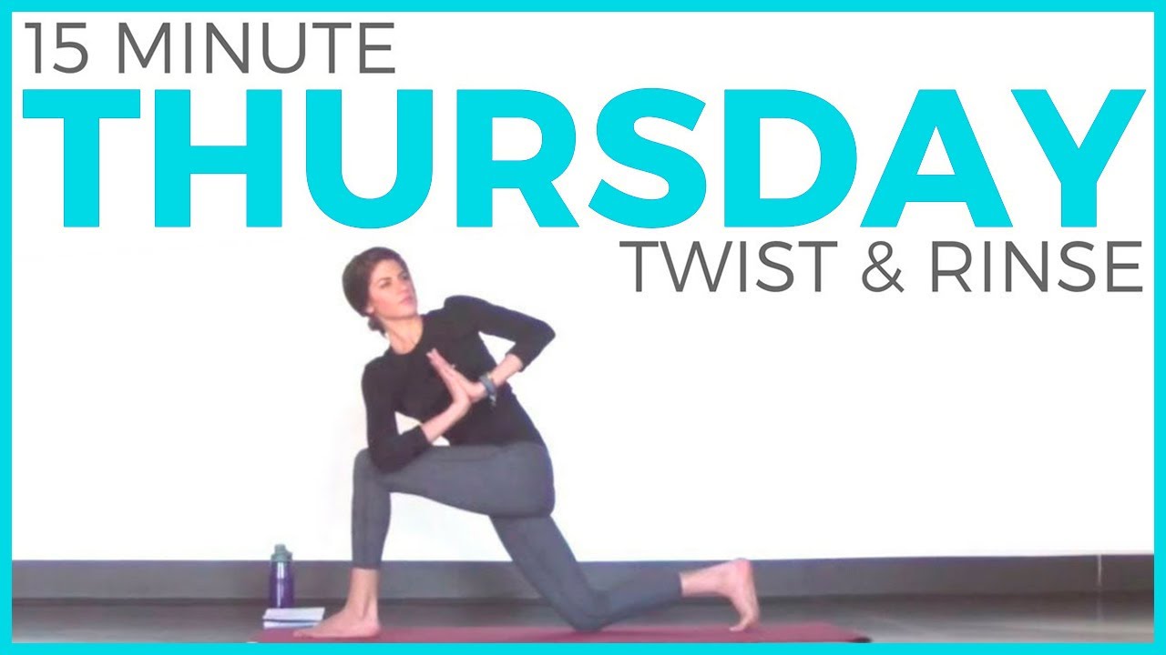 Thursday (7 Day Yoga Challenge) Twist & Rinse Vinyasa Yoga Routine | Sarah Beth Yoga
