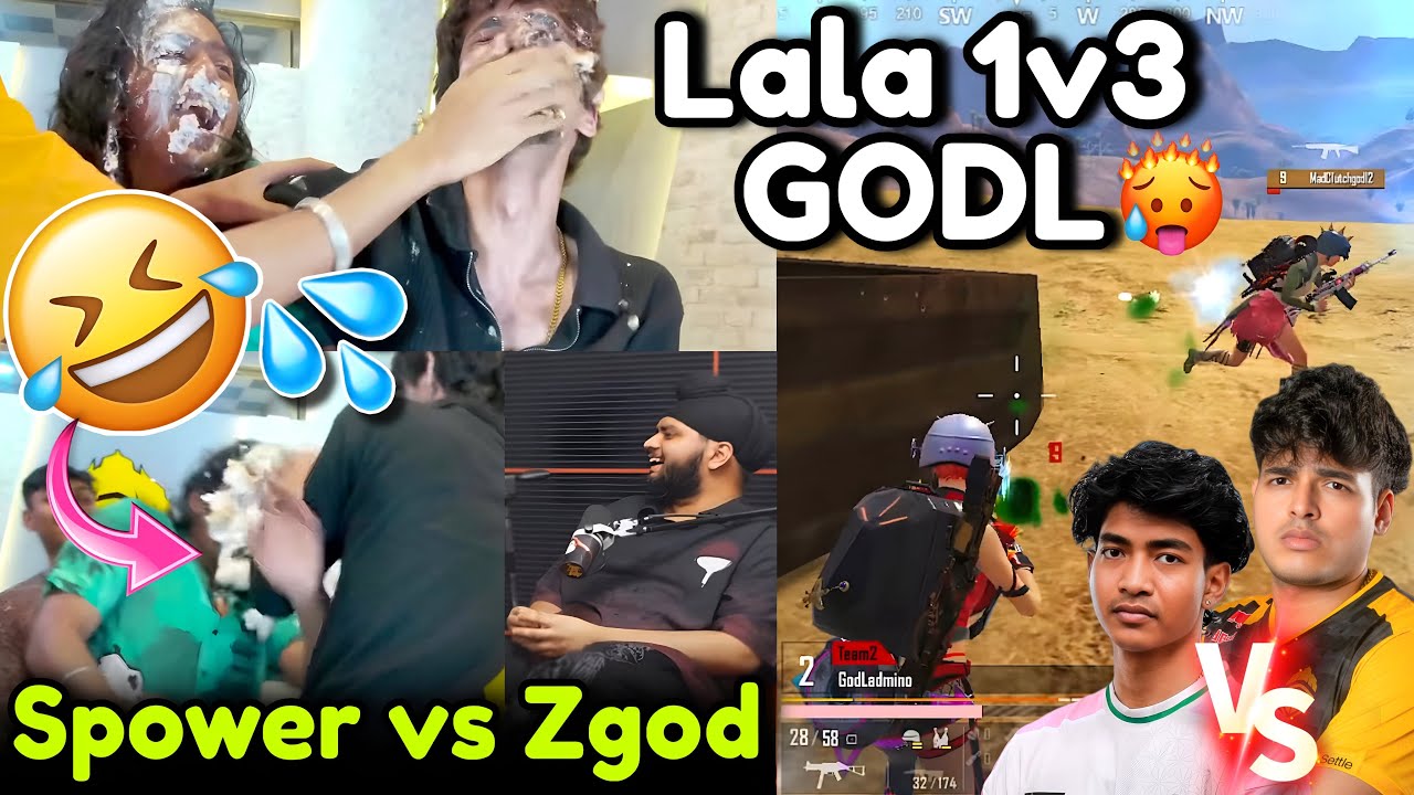 🇮🇳Spower vs Zgod 💀 Cake Smashed 💦 MVP Player is Selfish 😱 Lala 1v2 GODL 🥶 JONATHAN vs Lala 🔥