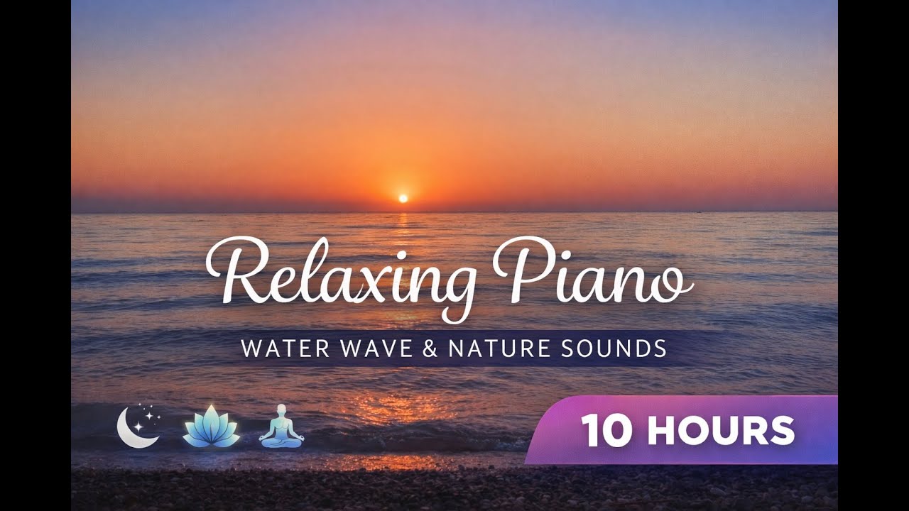 “Fall asleep fast 🌙 Relaxing piano & ocean waves for deep sleep and calm mind”  | DarkScreen Studio