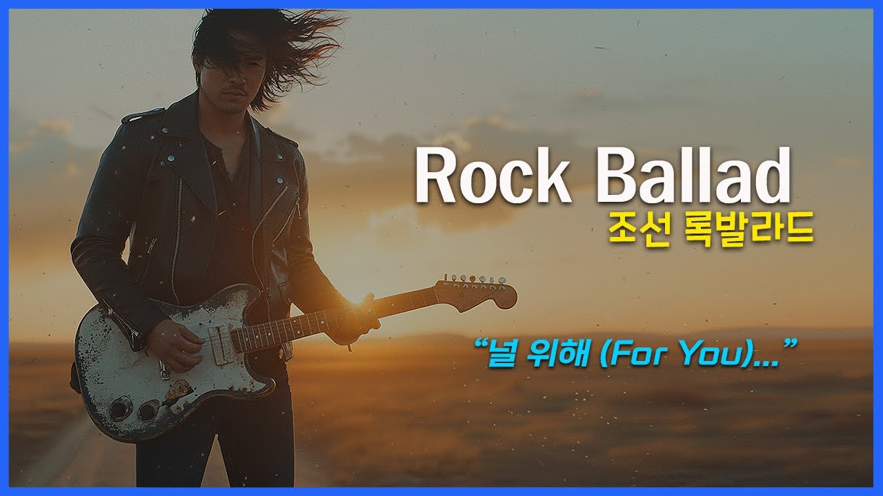 락발라드 / Rock Ballad / 허스키 보컬 - 파워 & 감성 폭발 / 한국어, 영어 자막 / Korea Rock Ballad / AI Rock Ballad