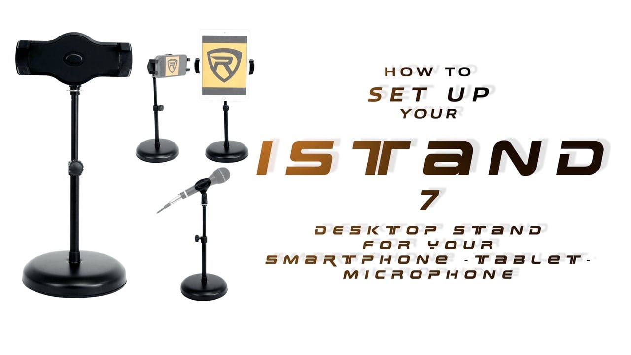 How to Set Up Rockville iStand 7 iPad/iPhone/Phone/Tablet Desktop Stand/Adjustable Height+Mic Clip