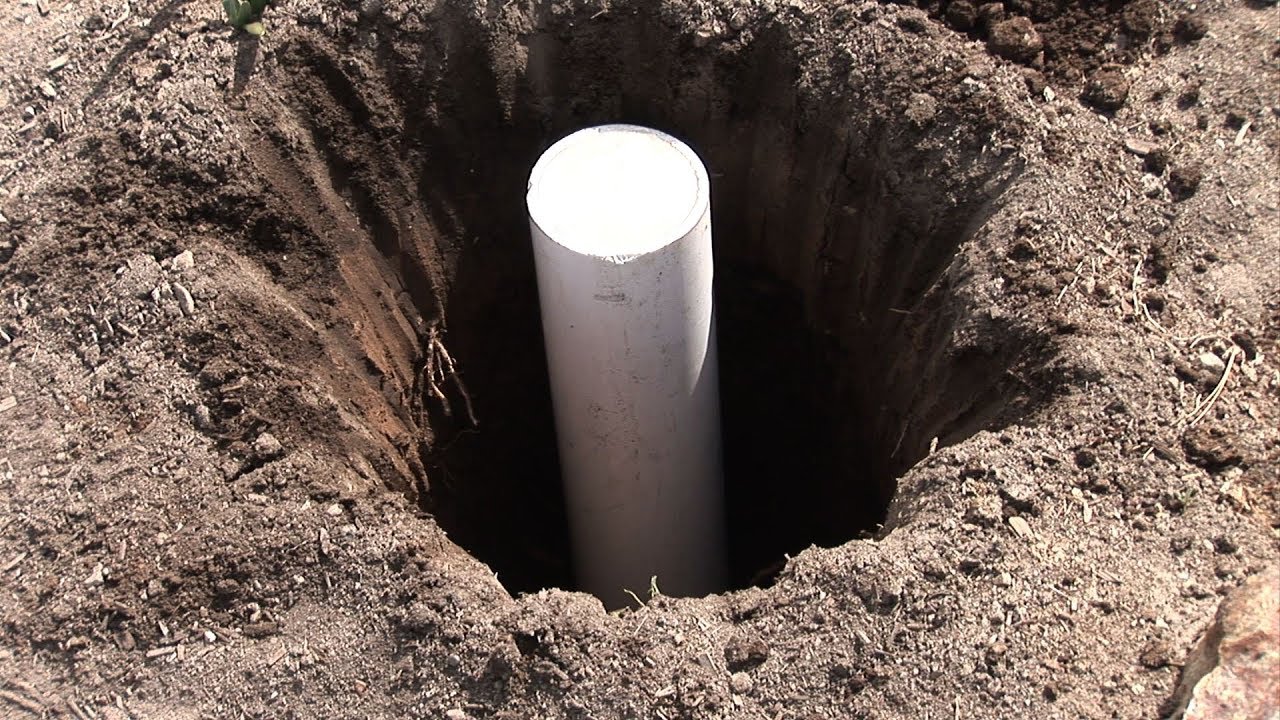 Installing a One Piece Residential Flagpole-Step One: Placing the Foundation Tube