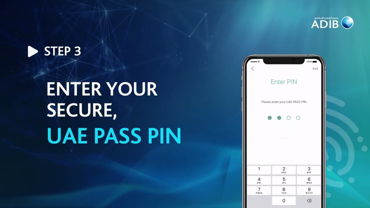 ADIB Mobile App - Sign in with your UAE pass