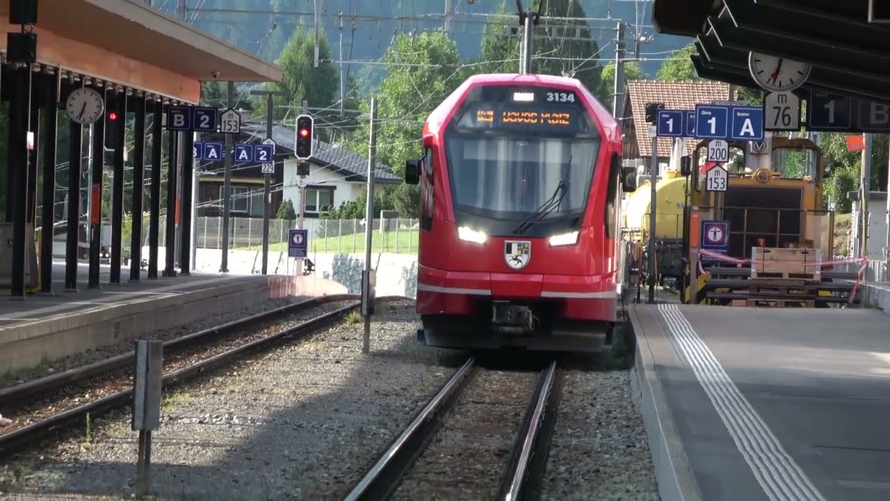 Bahnverkehr in Klosters Platz