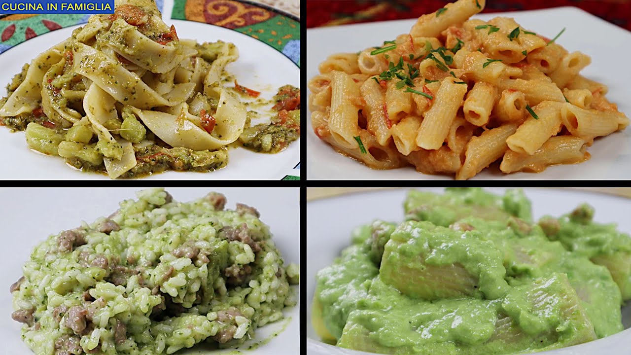 TOP 4 PRIMI PIATTI RICETTE GUSTOSE FACILI E VELOCI