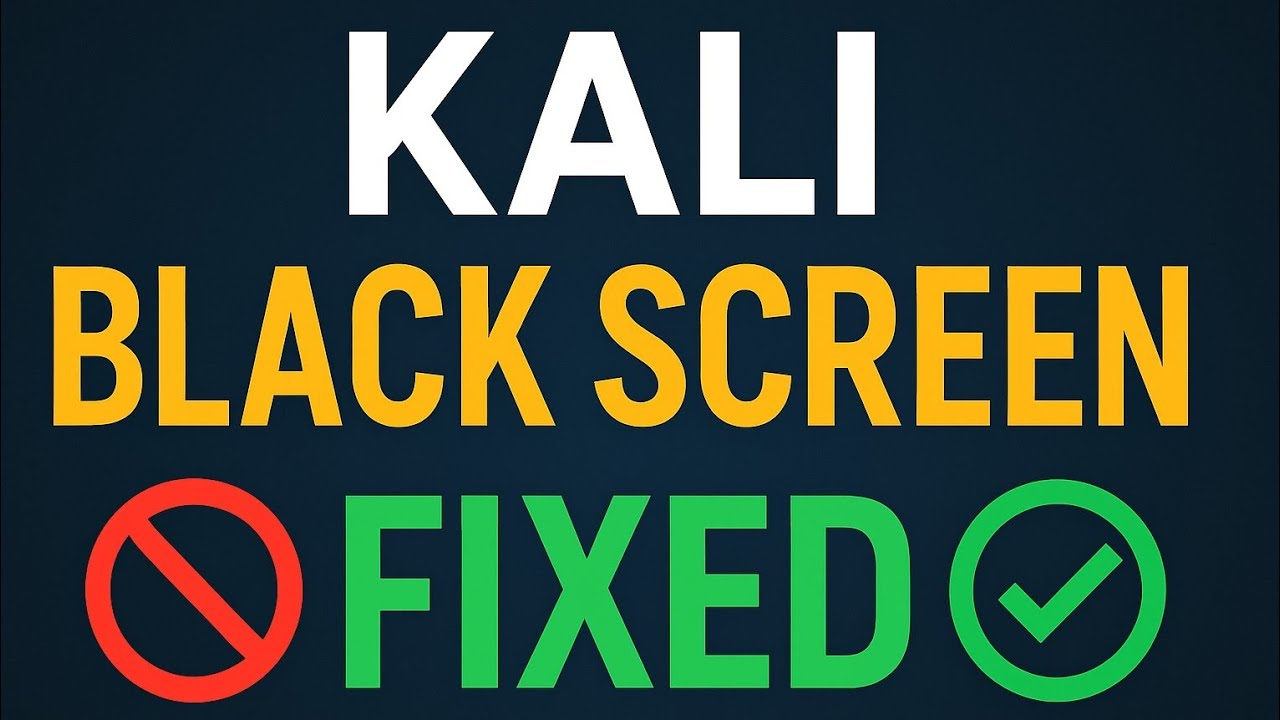 Fix Kali Linux Black Screen | GUI Not Starting (2025) | Hackie