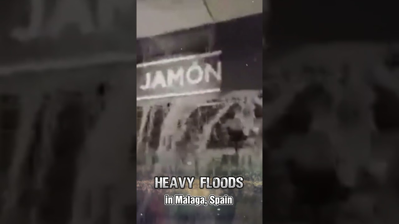 Flooding in malaga, spain | City washed away after heavy flood, people are trapped #flashflood