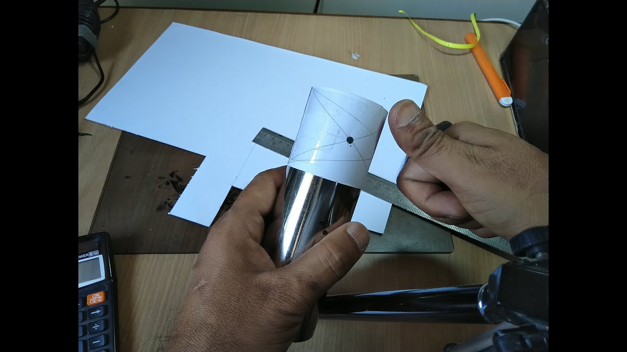 Opposite points on a pipe for drilling