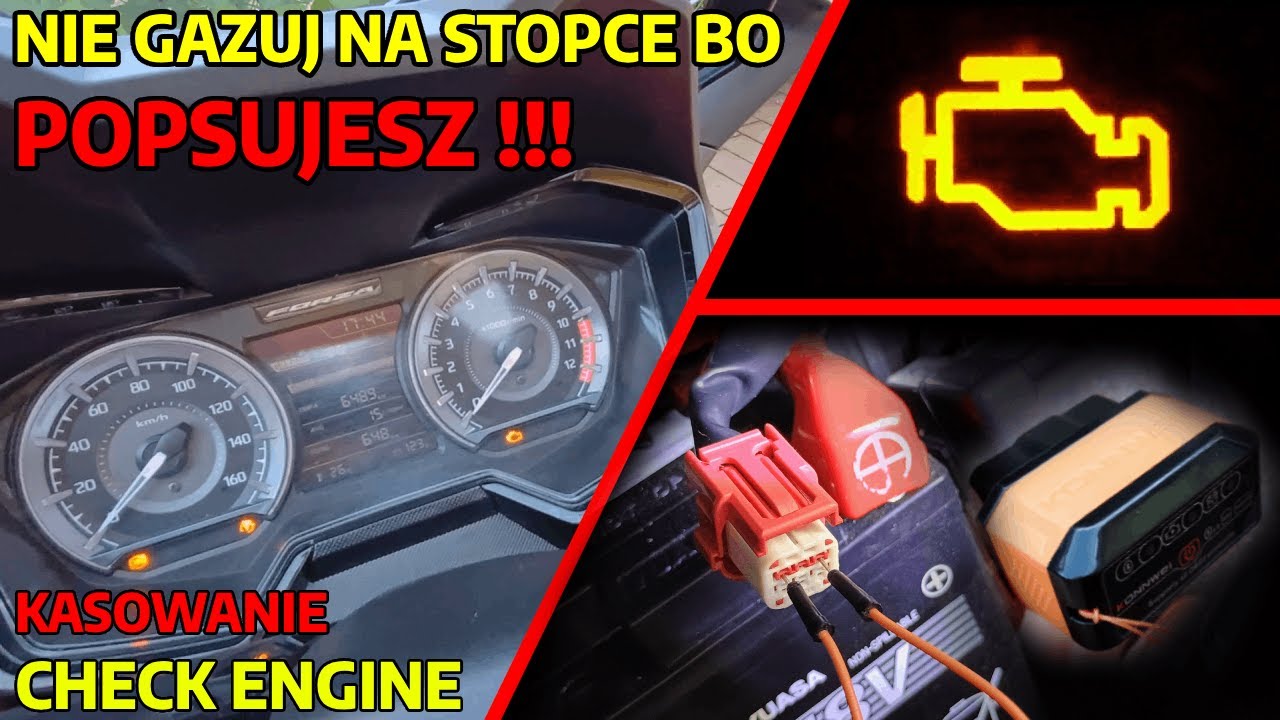 HONDA FORZA, PCX - jak skasować CHECK ENGINE, awaria silnika, interfejs, kontrolka, car scanner, ECU