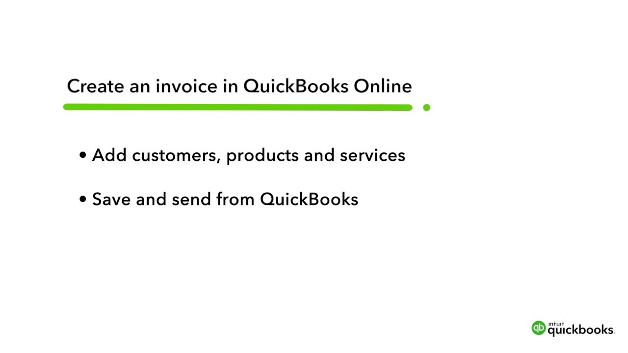 How to create an invoice in QuickBooks Online