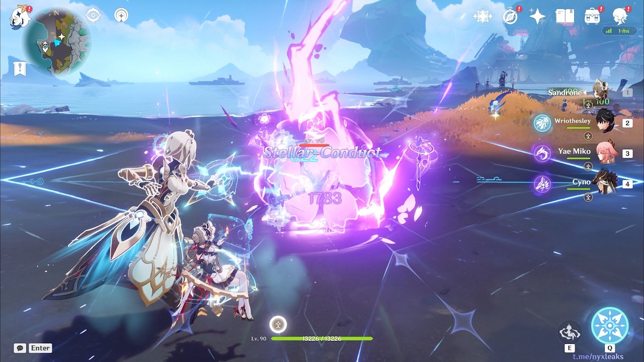Sandrone Gameplay Stellar Conduct Reaction - Beta 6.7 Luna VIII | Genshin Impact