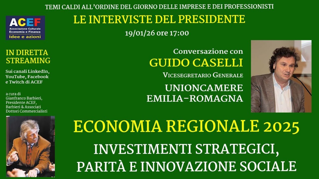 Economia Regionale 2025. Conversazione con Guido Caselli, Unioncamere
