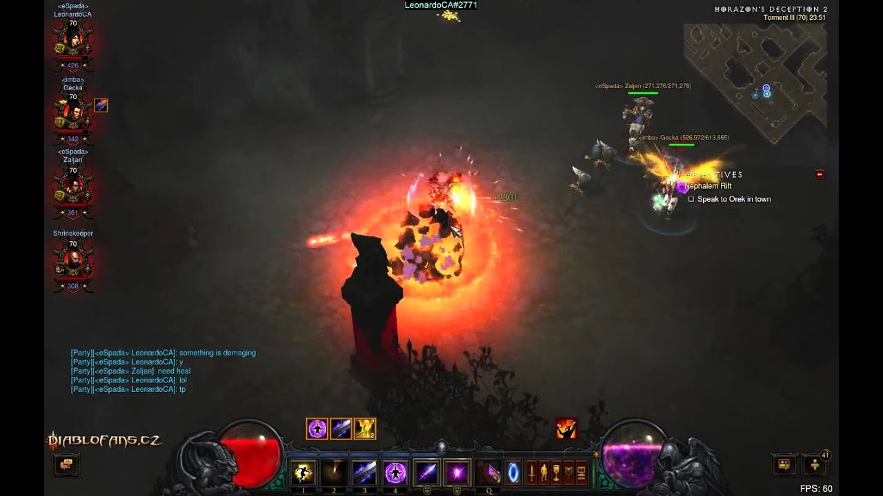 Diablo 3 HC - Rift T3 - Invisible creatures attacking