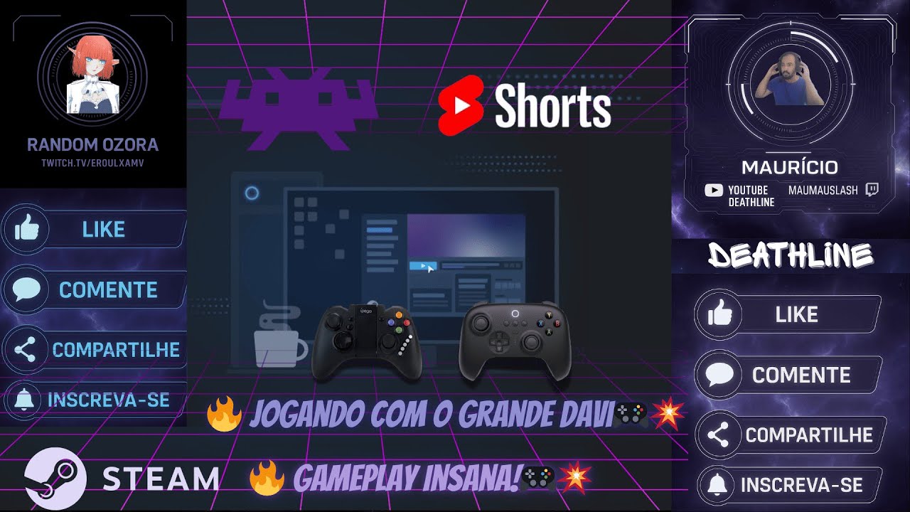 🎮 Gameplays Insanas na Steam com a Comunidade | Grande Davi Random Ozora | Live Shorts