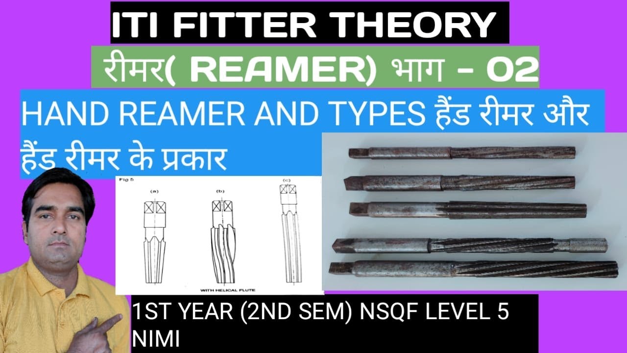 HAND REAMERS(REAMER PART-2) ITI FITTER THEORY. 1ST YEAR (2ND SEM) NSQF LEVEL 5 NIMI. ITI FITTER AIM