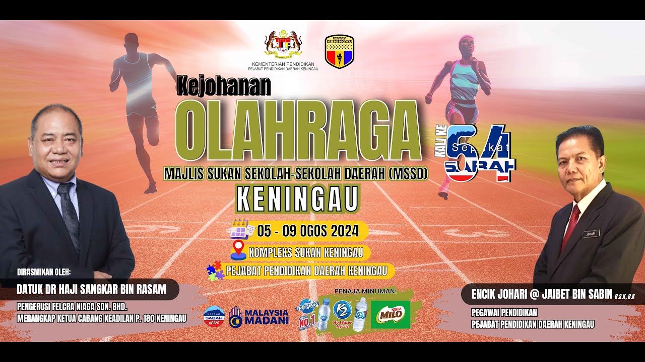 KEJOHANAN OLAHRAGA MAJLIS SUKAN SEKOLAH SEKOLAH DAERAH (MSSD) KENINGAU KALI KE 54 TAHUN 2024