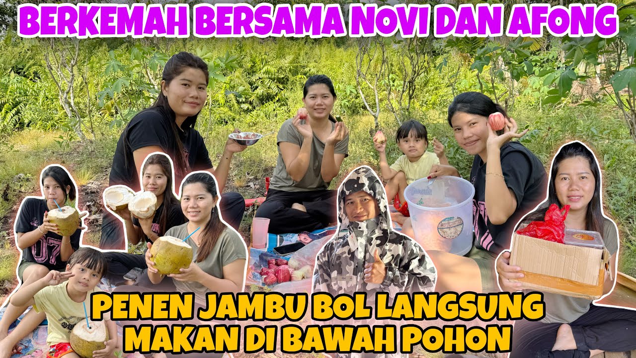 UNBOXING PAKET,DAPAT JAS HUJAN DARI CECE TAIWAN, LANJUT BERSANTAI DI KEBUN MENIMATI JAMBU DAN KELAPA