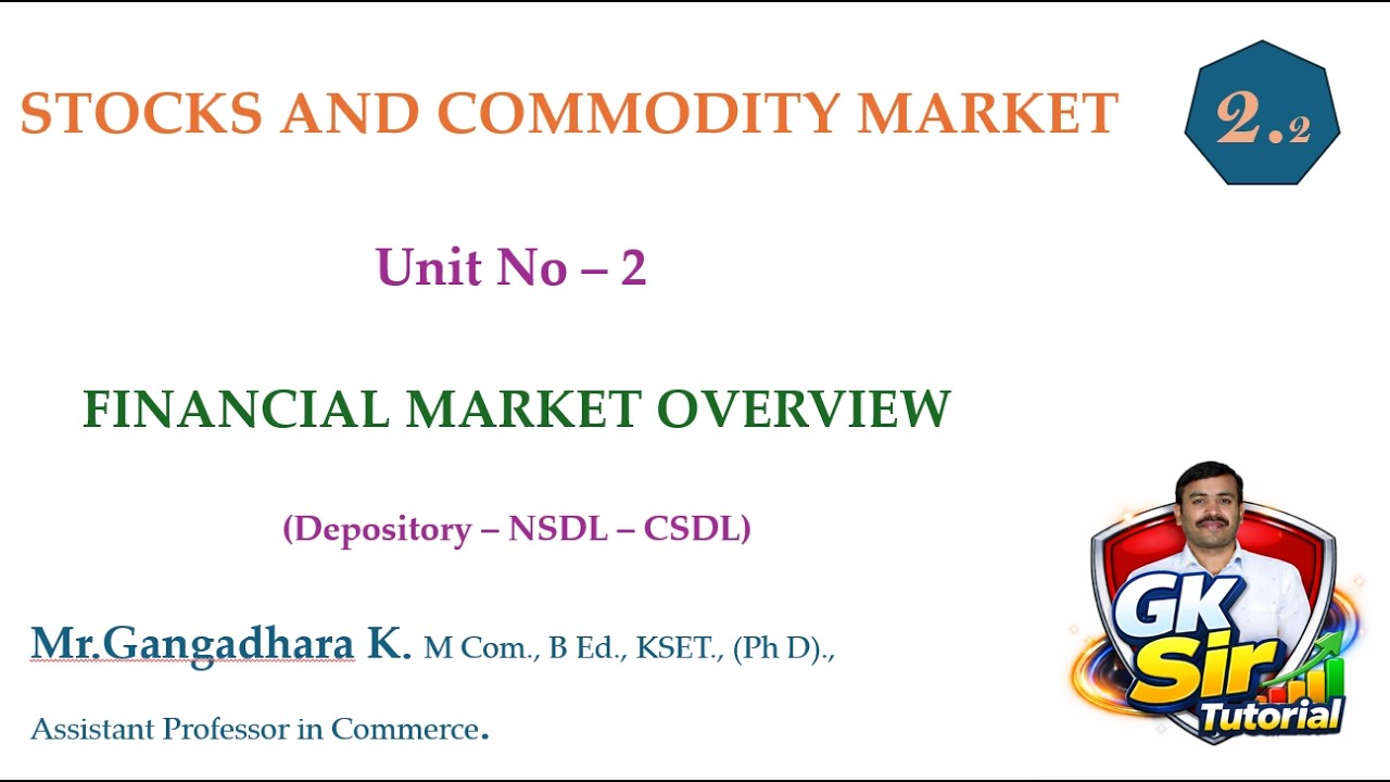 Unit - 2 - FINANCIAL MARKETS OVERVIEW