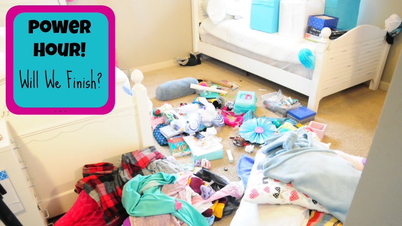 Power Hour #4 -  Speed Cleaning with Me: Cleaning my daughters' room!