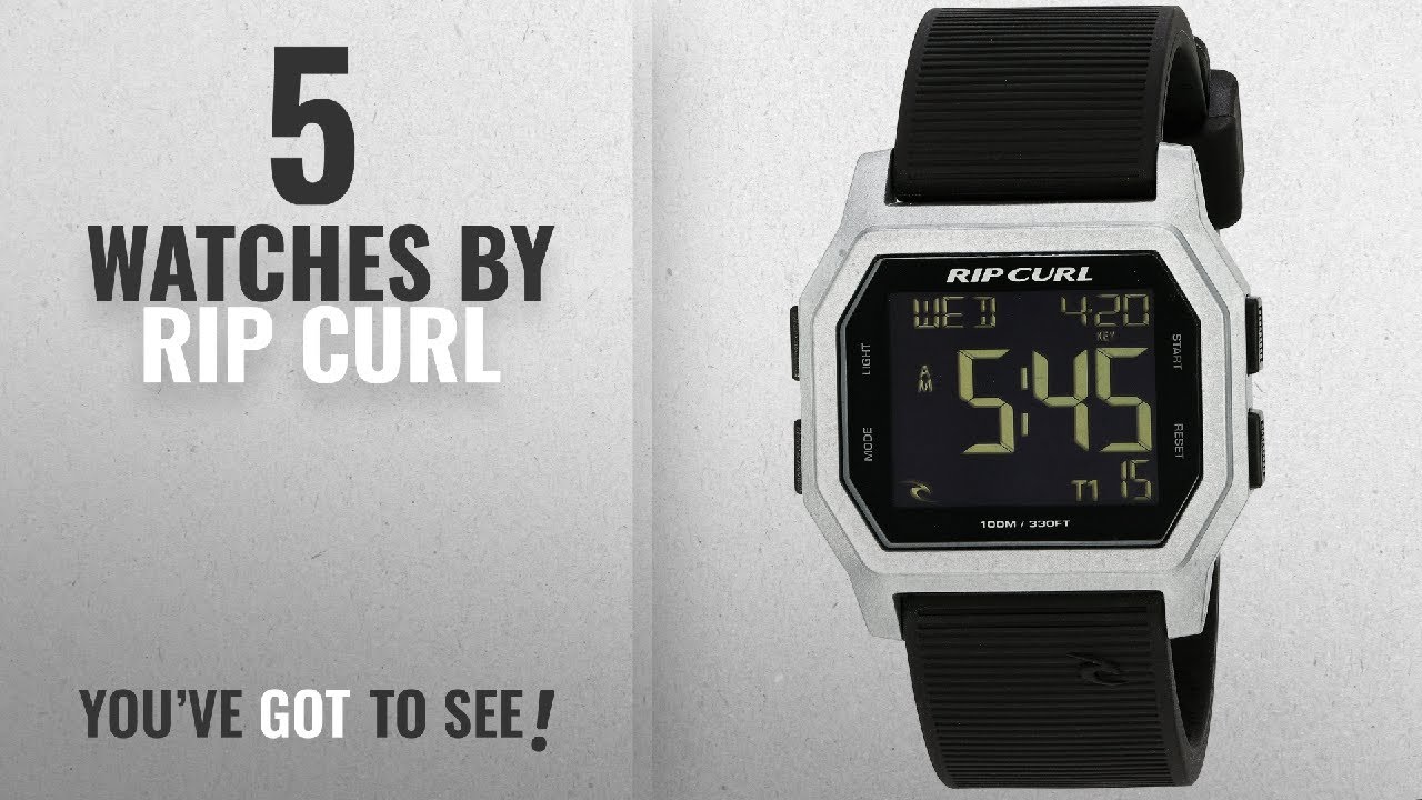 Top 10 Rip Curl Watches [2018]: Rip Curl Men's 'Atom Digital' Quartz Plastic and Silicone Sport