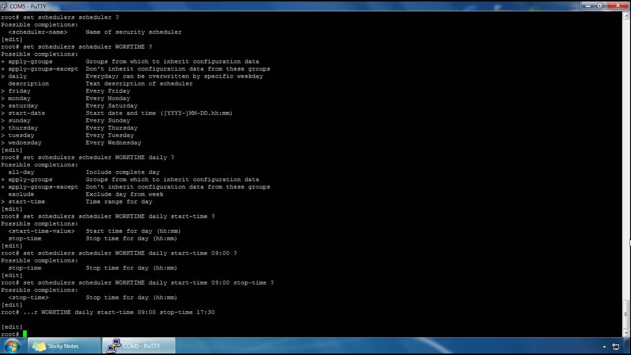 Juniper SRX Firewall Schedulers - Time Limits for Firewall Rules