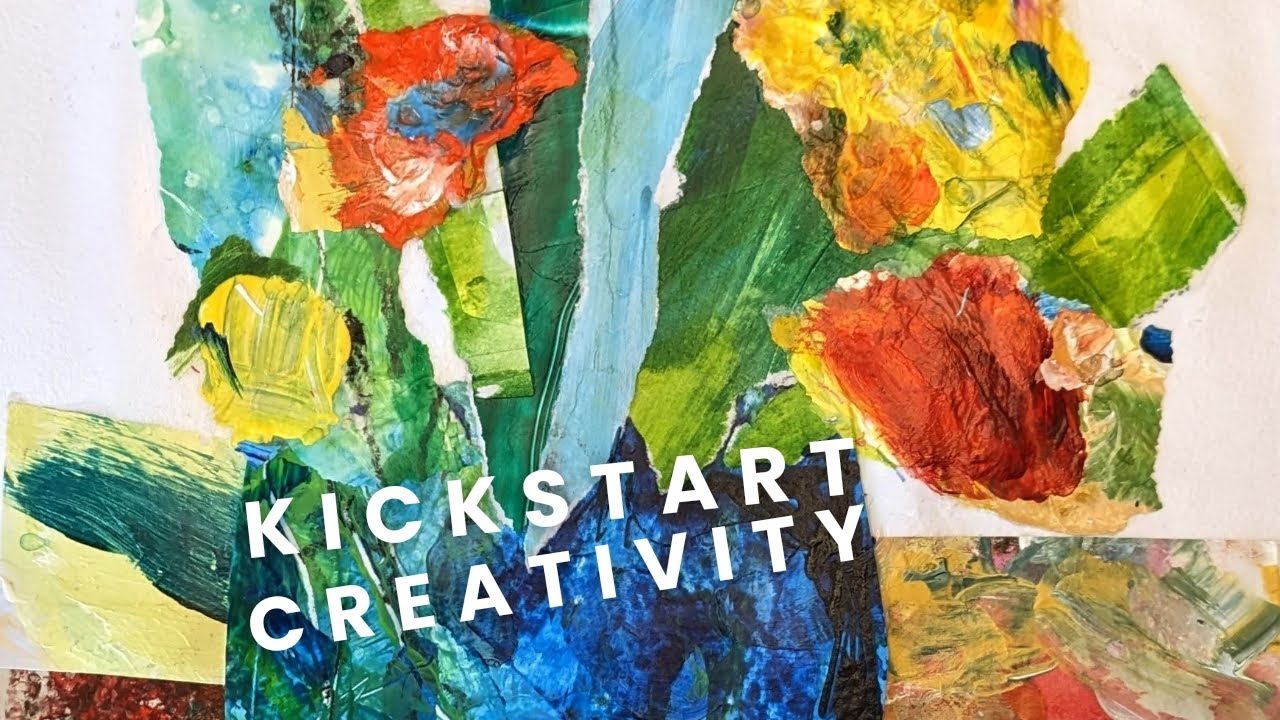 Kickstart Creativity—15 minute Abstract Art Exercise with Torn Paper 
