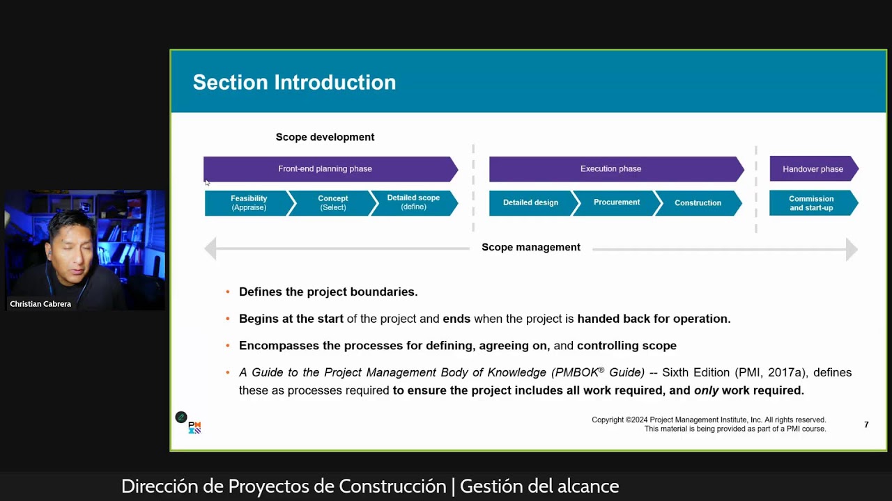 Dirección de proyectos de construcción🚧 | Gestión del alcance📈