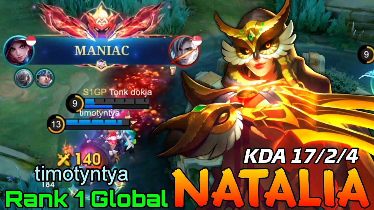 MANIAC Natalia Deadly Jungler - Top 1 Global Natalia от timotyntya - Mobile Legends