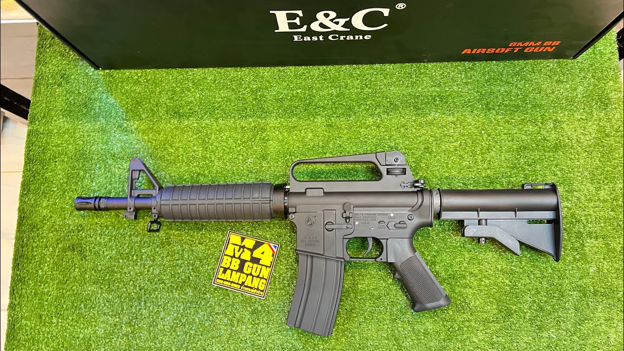 E&C 326 DH22 เล็กน่ารักปืนสวยๆโมเดลM4 M733 Carbineปืนใหม่แกะกล่องพร้อมทดสอบขนาดนำ้หนักความยาวความแรง