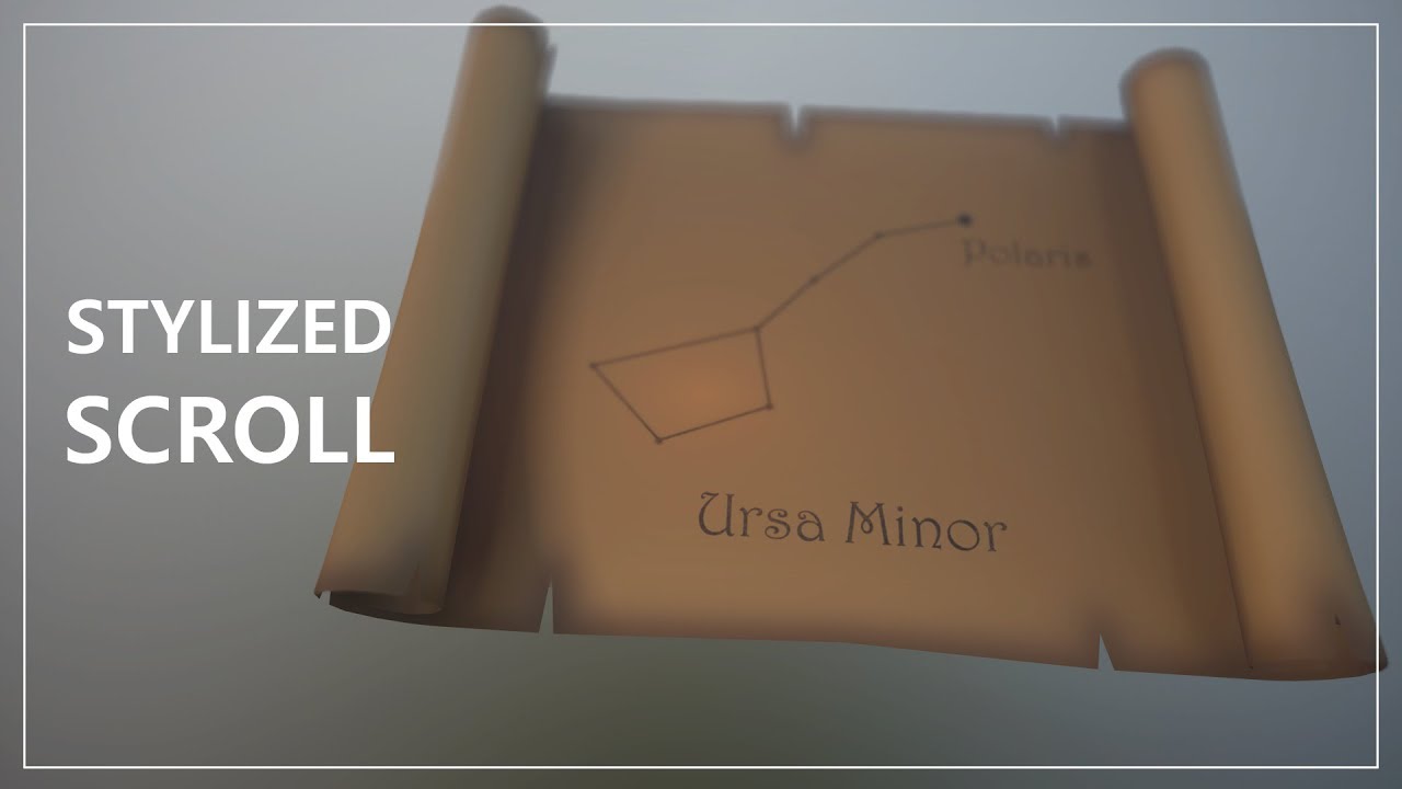 Autodesk Maya & Substance Painter. Stylized scroll.