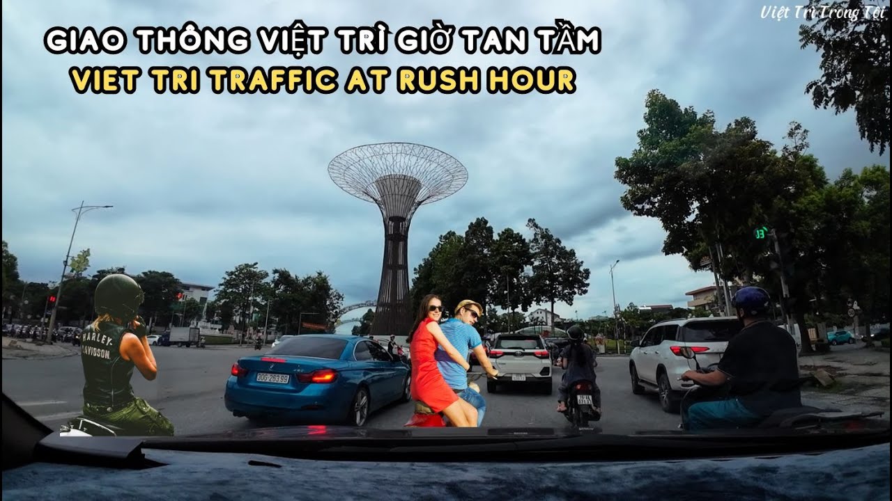 Vòng Quanh Phố Việt Trì Buổi Chiều Giờ Tan Tầm - Viet Tri Streets in the Afternoon at Rush Hour