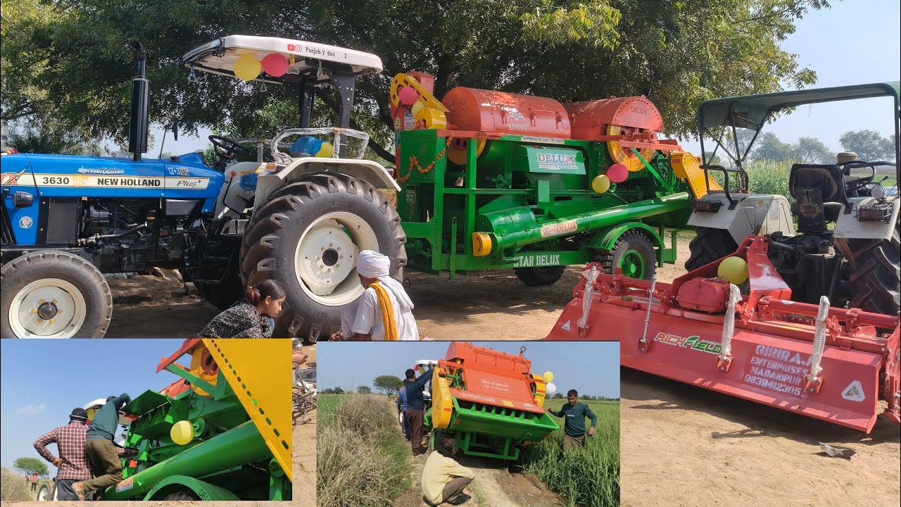 पहले दिन ही पलटने से बची 😱🧐 new multicrop thresher New Holland 3630 new rotavator @panjab_yadav