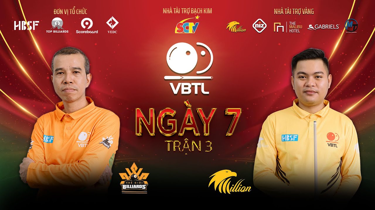 THẾ GIỚI BILLIARDS VS MILLION | TRẬN 3 | NG&Agrave;Y 7 | VBTL SEASON 1 2025