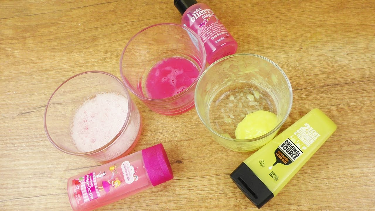 Schleim aus 2 Zutaten | Duschgel Versuch | DIY Experiment | Welches Duschgel ist das Beste???