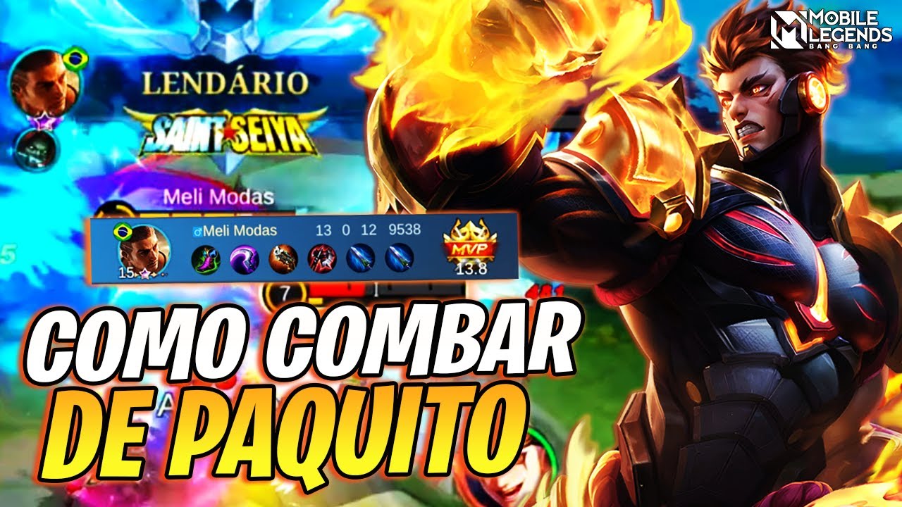 COMO JOGAR de PAQUITO -  TODOS OS COMBOS, BUILD e EMBLEMA - Mobile Legends